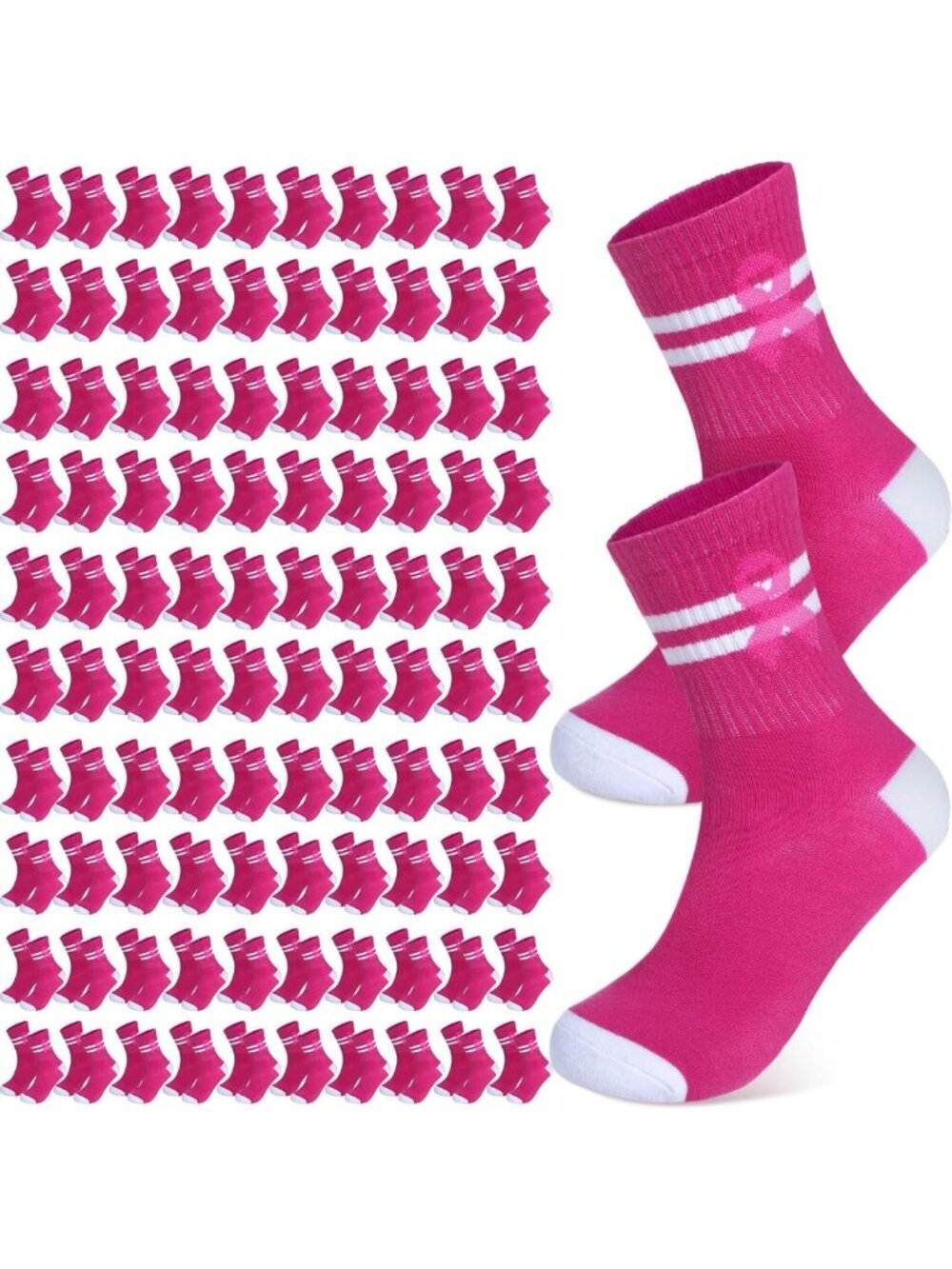 Breast Cancer Awareness Socks for Women - Bulk Pack, Cozy & Supportive